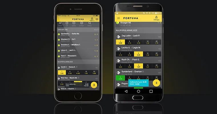 Sports betting in the app
